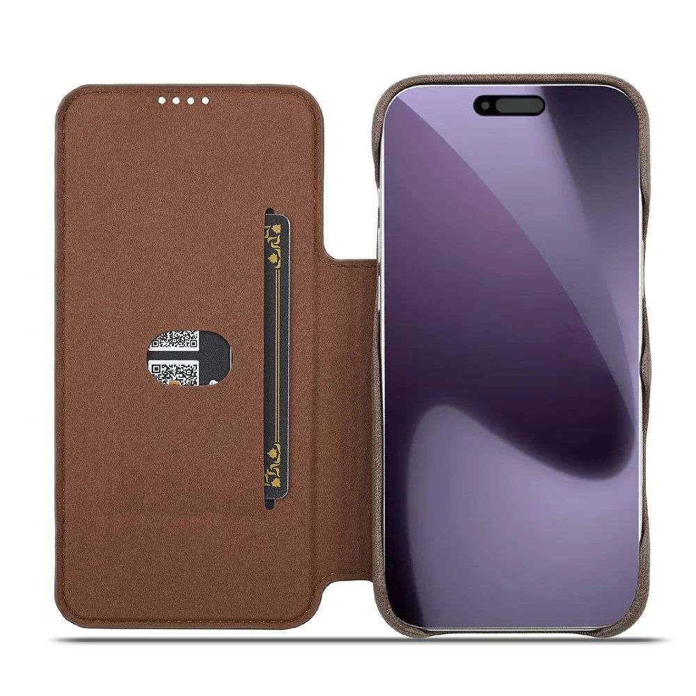 LC.IMEEKE For iPhone 18 Pro / 17 Pro Case Card Holder Stand Leather Phone Cover - Coffee - 2