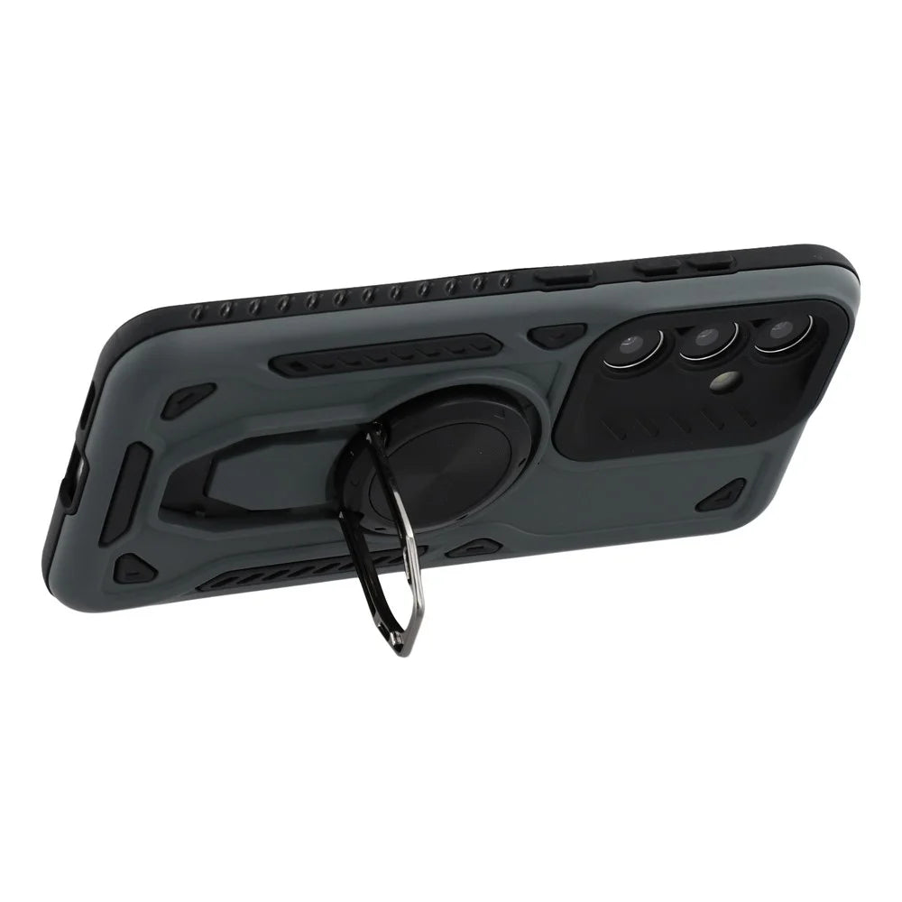 For Samsung Galaxy S25 / S24 Case with Kickstand Shockproof TPU + PC Phone Back Cover - Grey - 3
