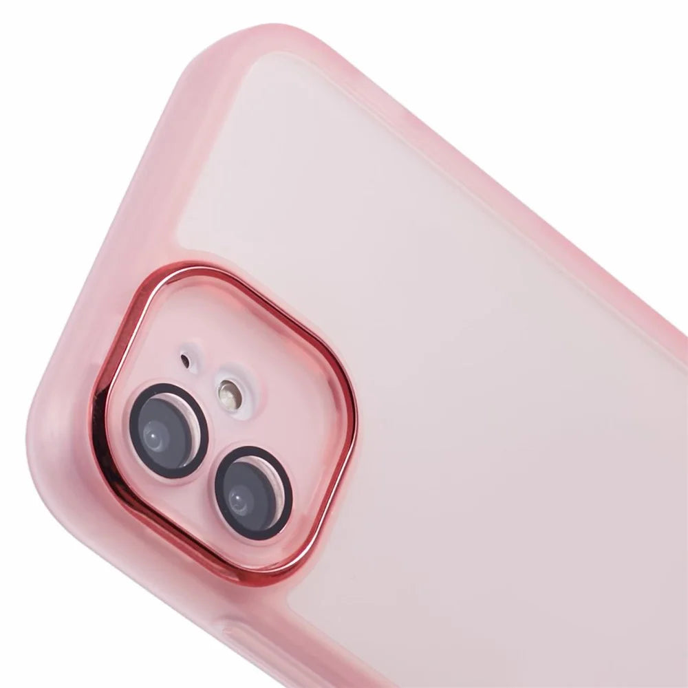 Bulk Purchasing 20Pcs For iPhone 11 Case Electroplated Camera Frame TPU Phone Cover Precise Cutouts - Transparent Pink - 6