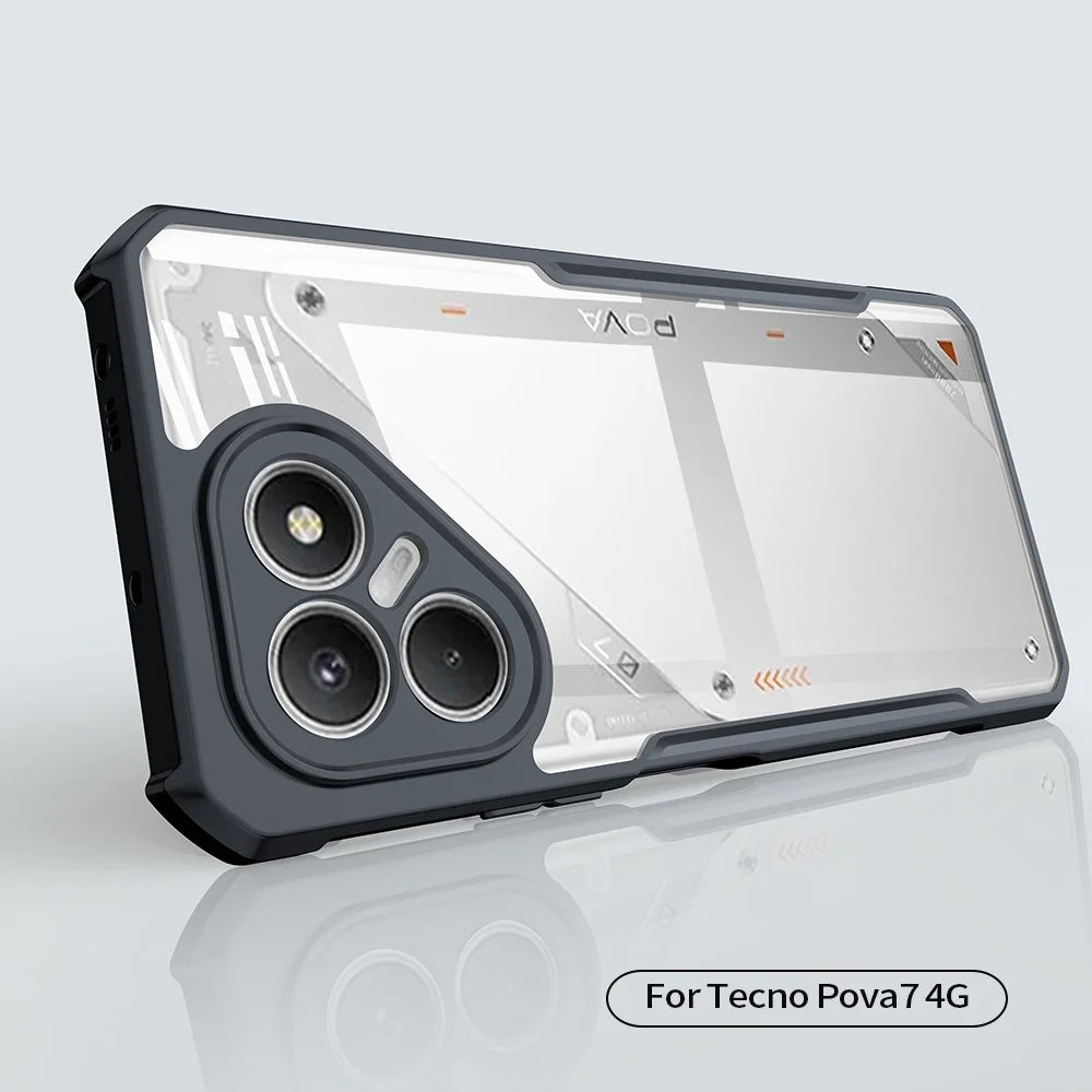 XUNDD For TECNO Pova 7 4G Case Dropproof TPU + Acrylic Clear Back Phone Cover - 2