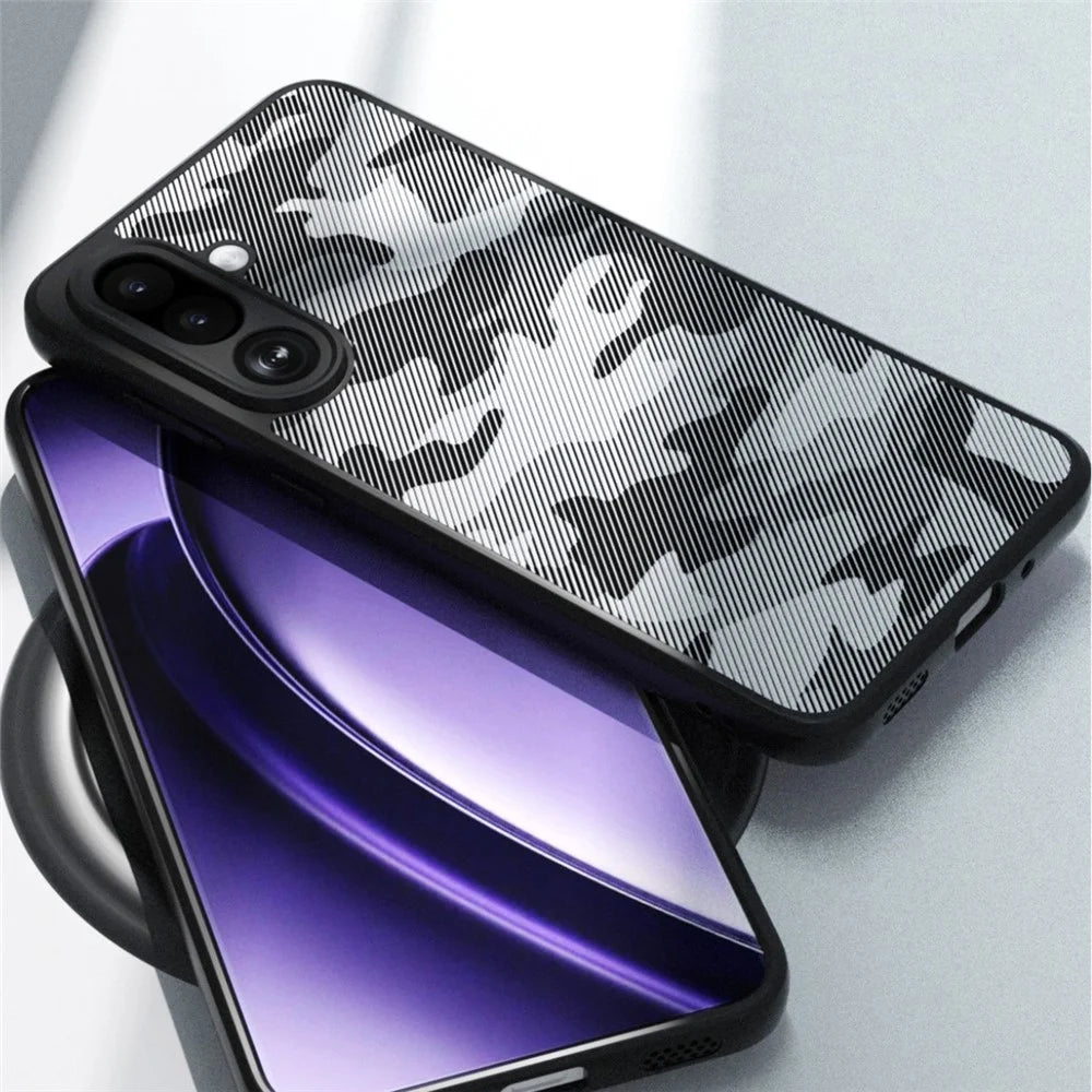 IBMRS For Samsung Galaxy M36 5G / F36 5G Case Soft TPU Frame Hard PC Back Anti-Fall Phone Cover - Artistic Camouflage - 2