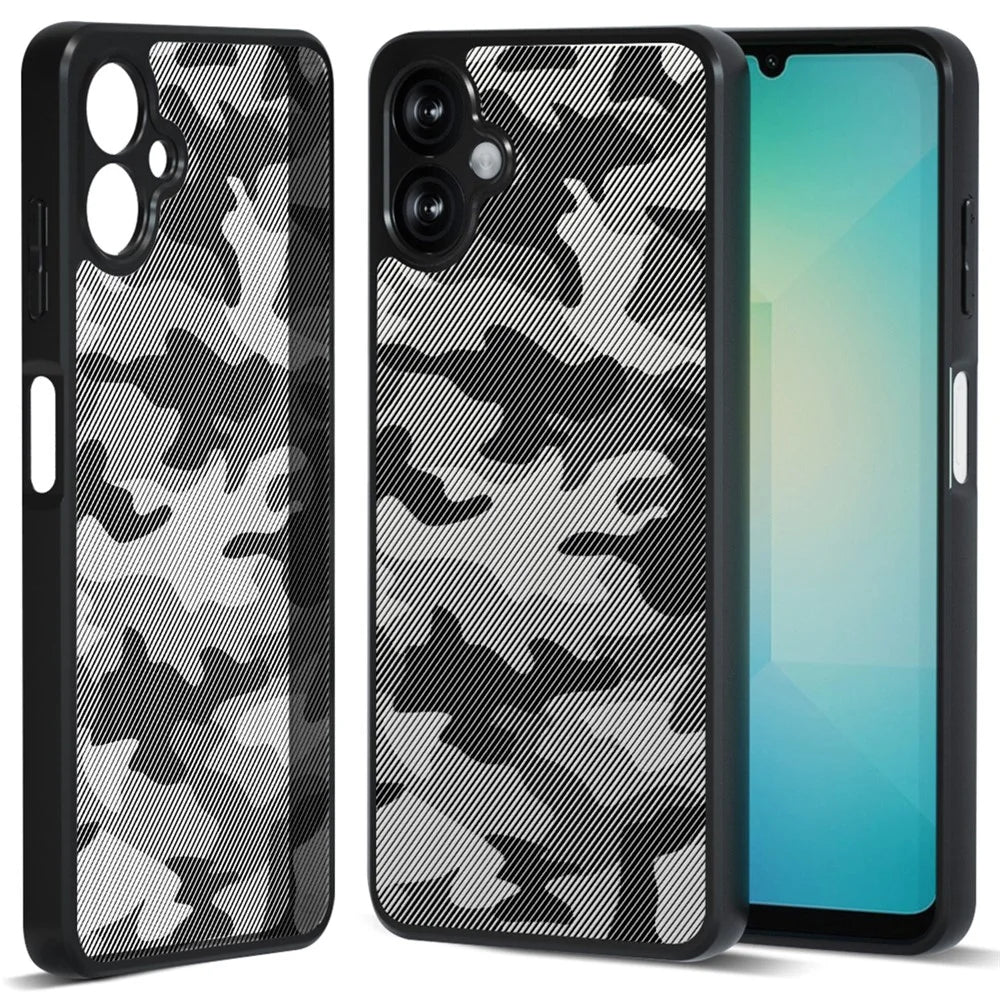 IBMRS For Samsung Galaxy F06 5G / M06 5G Case Soft TPU Frame Hard PC Back Anti-Fall Phone Cover - Artistic Camouflage - 1