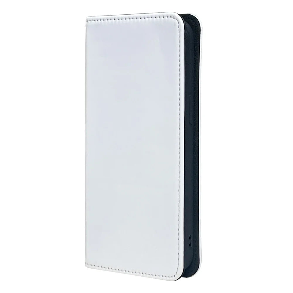 For iPhone 16 Plus Case DIY Blank Heat Transfer Leather Flip Phone Cover Set with Inner TPU Case - 1