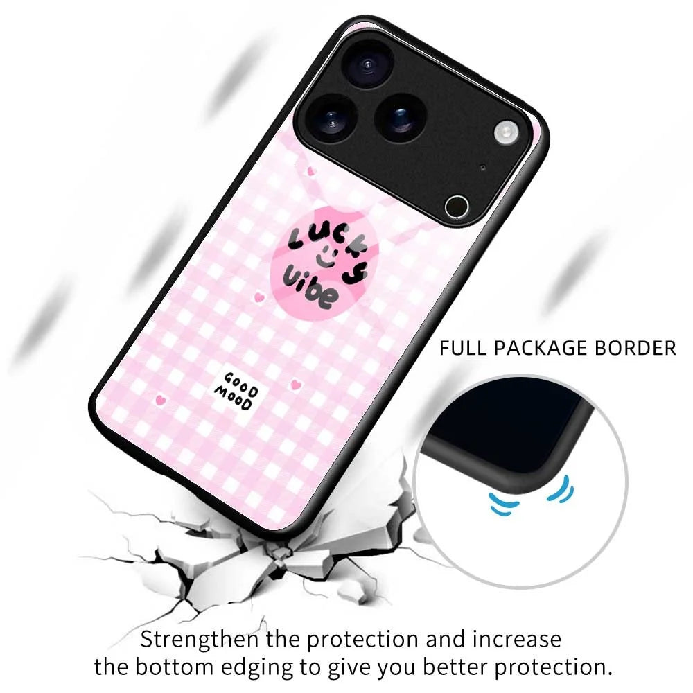 For iPhone 17 Pro Max Case PC TPU Tempered Glass Pattern Printing Phone Back Cover - B0118 - 3