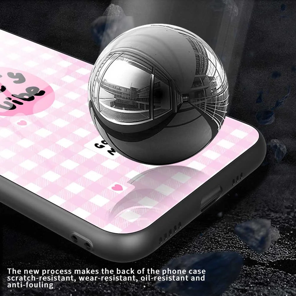For iPhone 17 Pro Max Case PC TPU Tempered Glass Pattern Printing Phone Back Cover - B0118 - 5