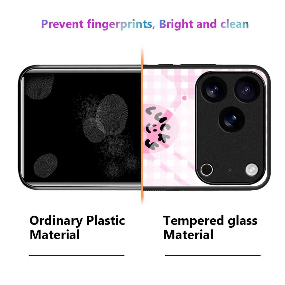 For iPhone 17 Pro Max Case PC TPU Tempered Glass Pattern Printing Phone Back Cover - B0118 - 6