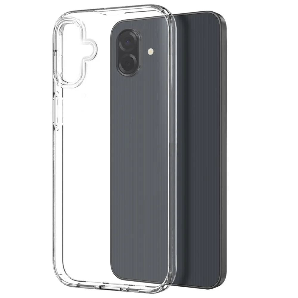 NORTHJO For Samsung Galaxy A08 4G / A07 4G Case Soft TPU Clear Phone Cover with Tempered Glass Screen Protector - 2