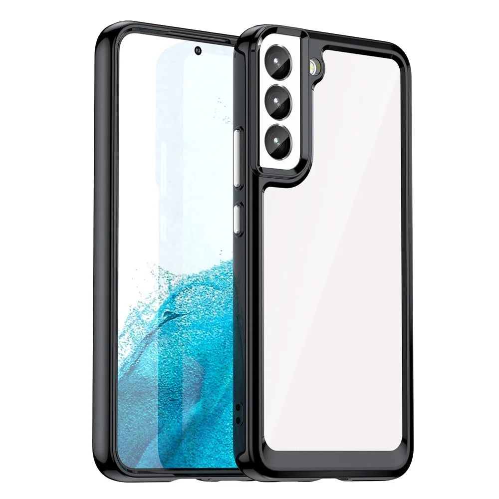 For Samsung Galaxy S23+ TPU + Acrylic Hybrid Phone Case Shockproof Protective Back Cover - Black - 1