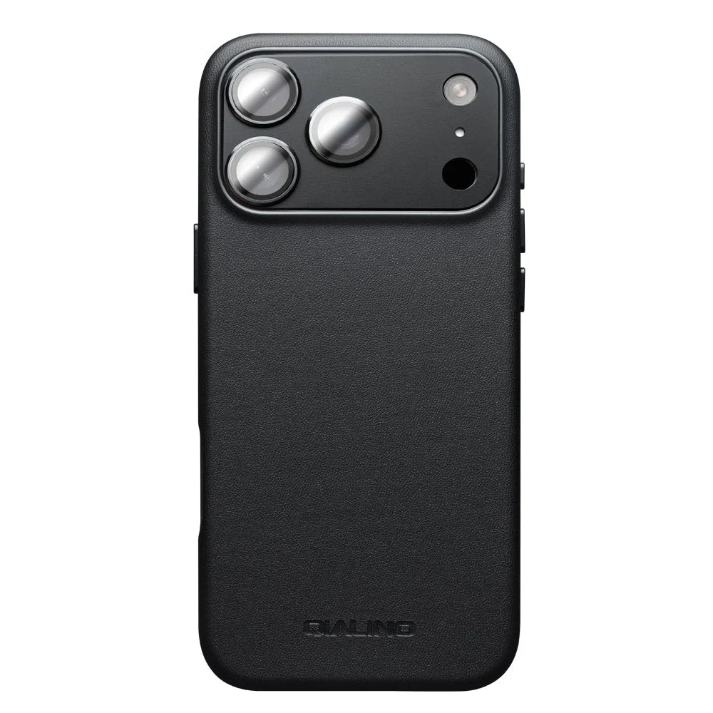 QIALINO For iPhone 17 Pro Case PC+Silicone Phone Cover Compatible with MagSafe - 4
