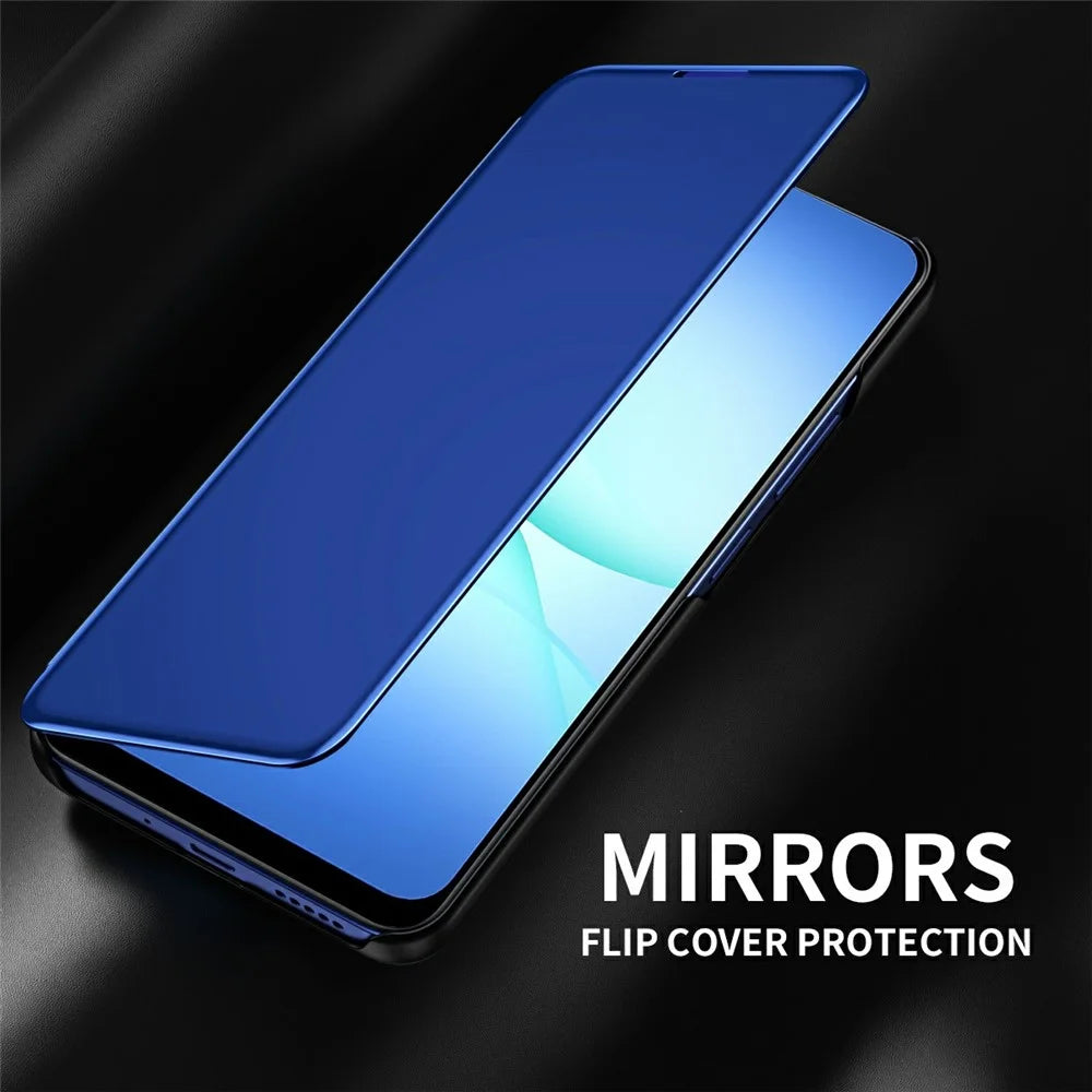 For Samsung Galaxy A17 5G / A17 4G Flip Leather Cover with Stand Full Body Protective Phone Case - Blue - 6