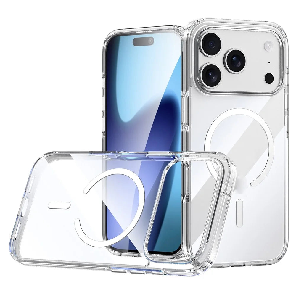 SULADA For iPhone 17 Pro Max Case Compatible with MagSafe TPU + PC Crystal Clear Phone Cover - 1