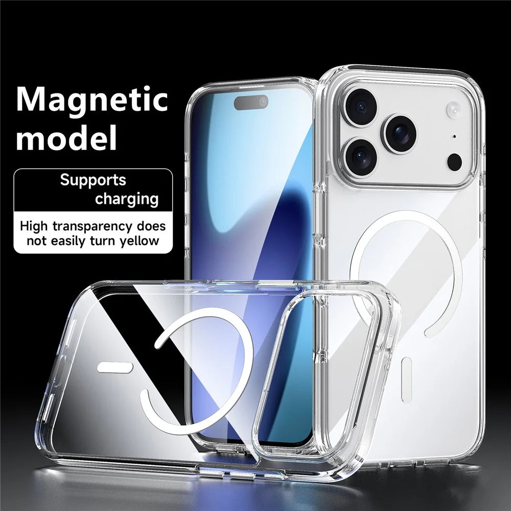 SULADA For iPhone 17 Pro Max Case Compatible with MagSafe TPU + PC Crystal Clear Phone Cover - 2