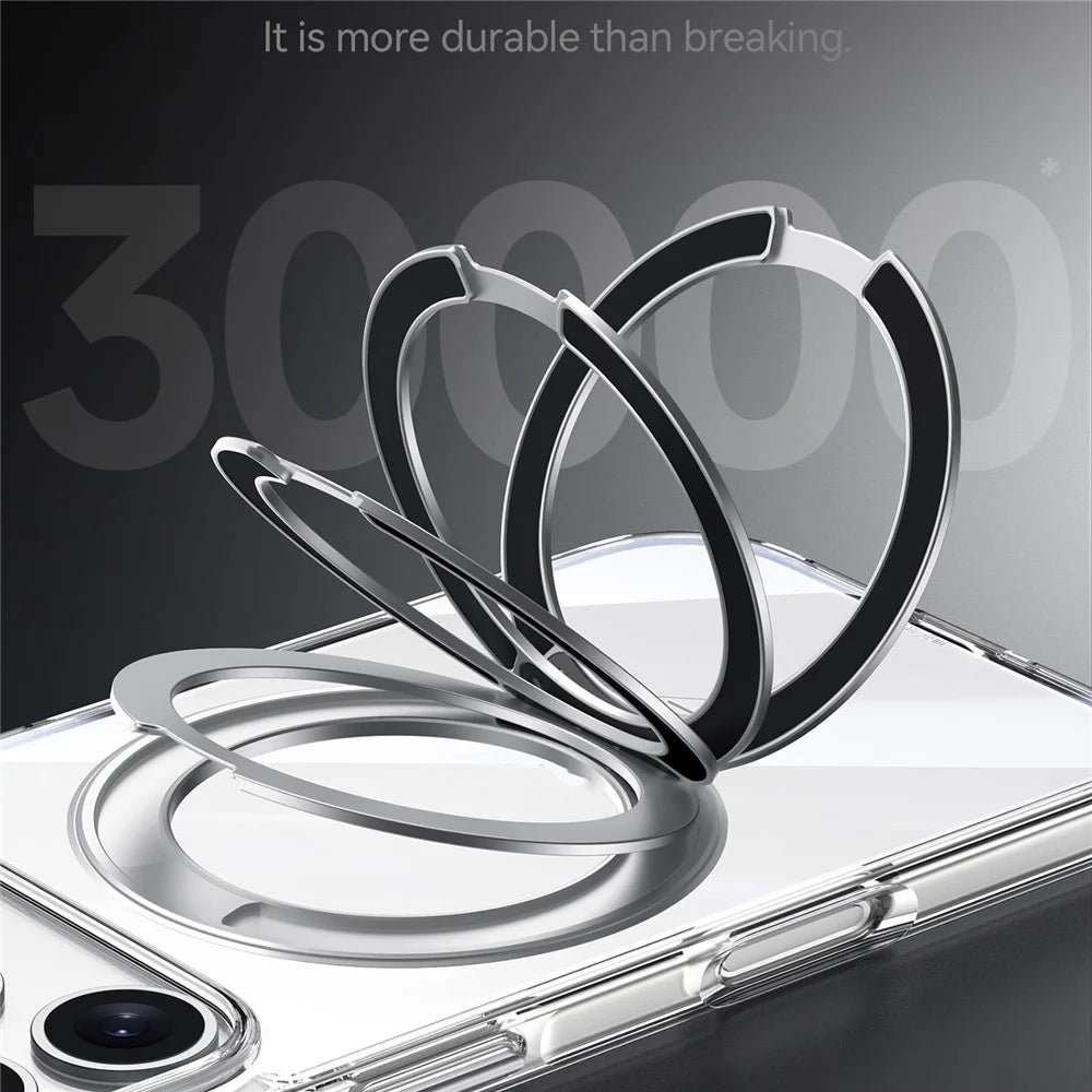 SULADA For iPhone 17 Magnetic Case with Kickstand TPU + PC Clear Phone Cover - 2