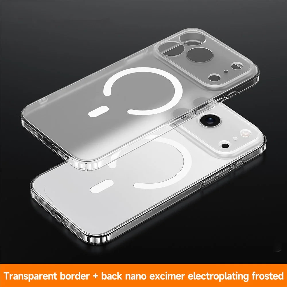 SULADA For iPhone 17 Pro Max Case Compatible with MagSafe PC+TPU Matte Translucent Back Cover - 2