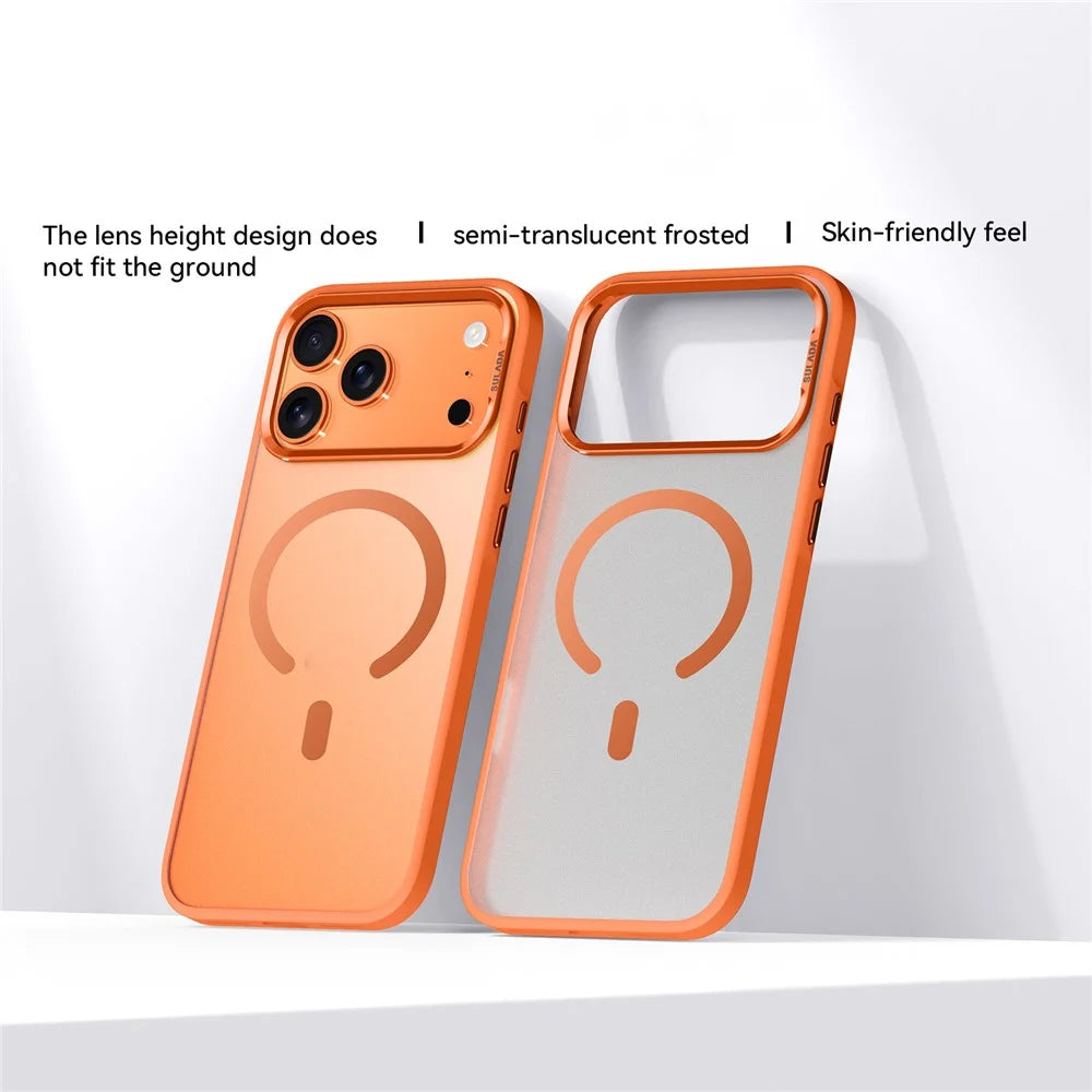 SULADA For iPhone 17 Pro Case Compatible with MagSafe PC + TPU Phone Cover - Orange - 2