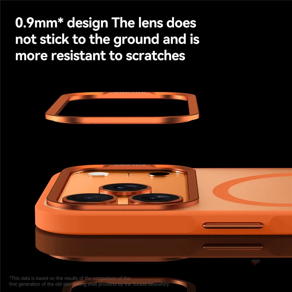 SULADA For iPhone 17 Pro Case Compatible with MagSafe PC + TPU Phone Cover - Orange - 5