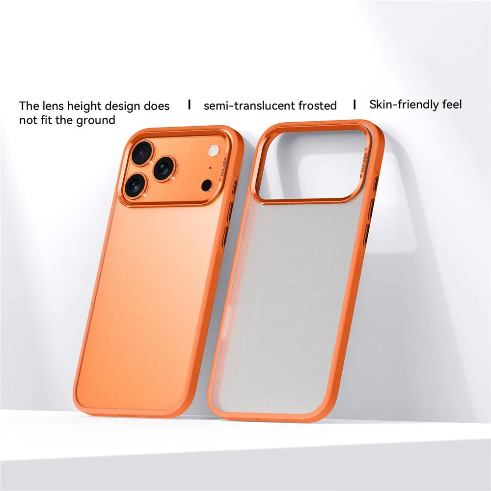 SULADA For iPhone 17 Pro Max Case PC+TPU Shockproof Matte Phone Protector Cover - Orange - 2