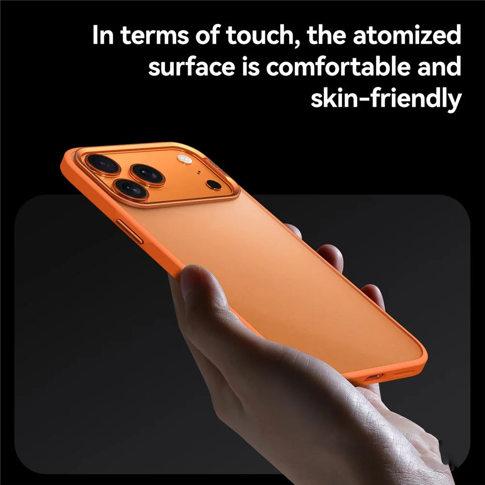 SULADA For iPhone 17 Pro Case PC+TPU Shockproof Matte Phone Protector Cover - Orange - 3