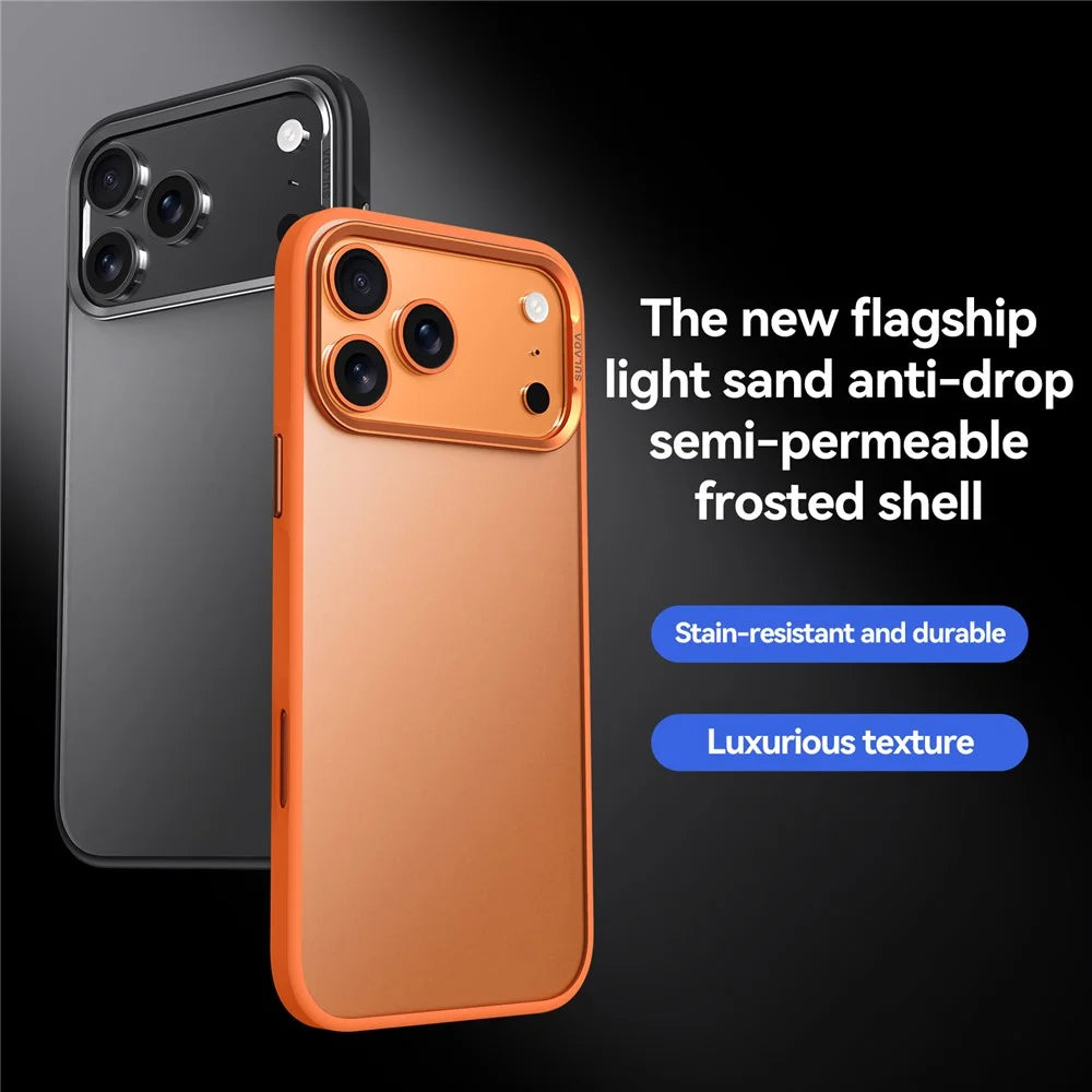SULADA For iPhone 17 Pro Case PC+TPU Shockproof Matte Phone Protector Cover - Orange - 4