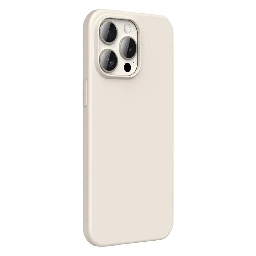 For iPhone 14 Pro Max Case Compatible with MagSafe Ultra Thin Liquid Silicone + PC Phone Cover - Antique White - 2