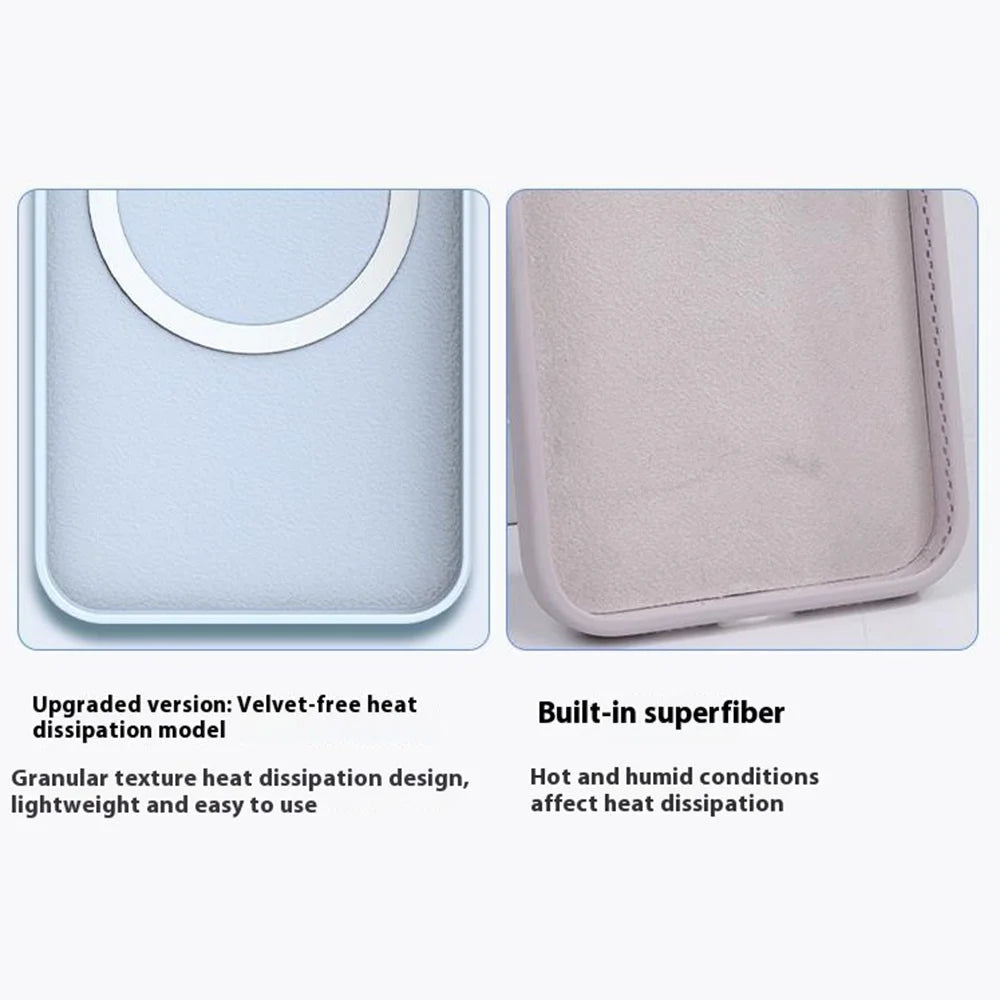 For iPhone 14 Pro Max Case Compatible with MagSafe Ultra Thin Liquid Silicone + PC Phone Cover - Antique White - 6