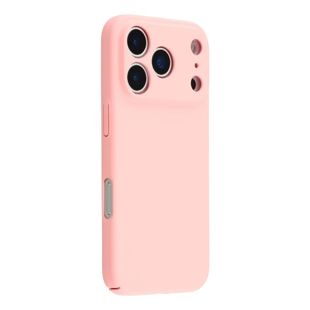 For iPhone 17 Pro Case Skin-Touch Rubberized Hard PC Phone Cover - Pink - 1