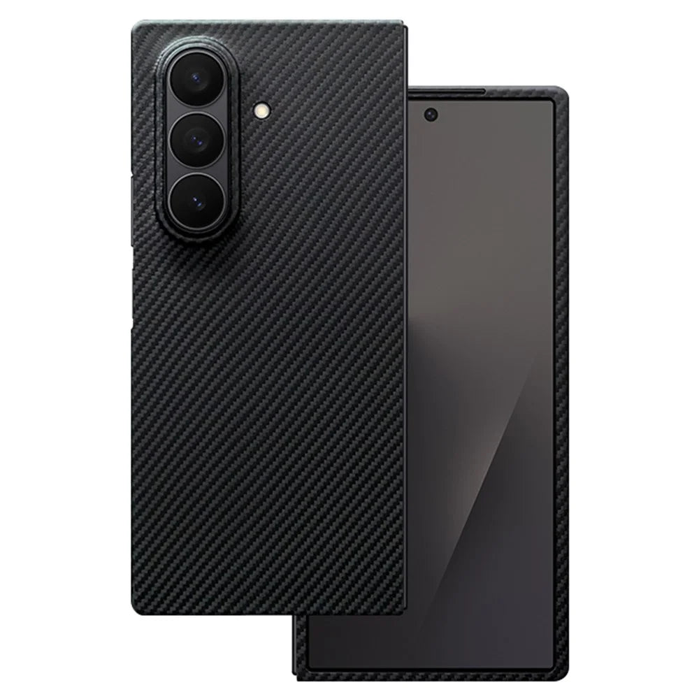 For Samsung Galaxy Z Fold7 5G Magnetic Case Aramid Fiber 600D Fine Texture Phone Cover with Front Frame - 3