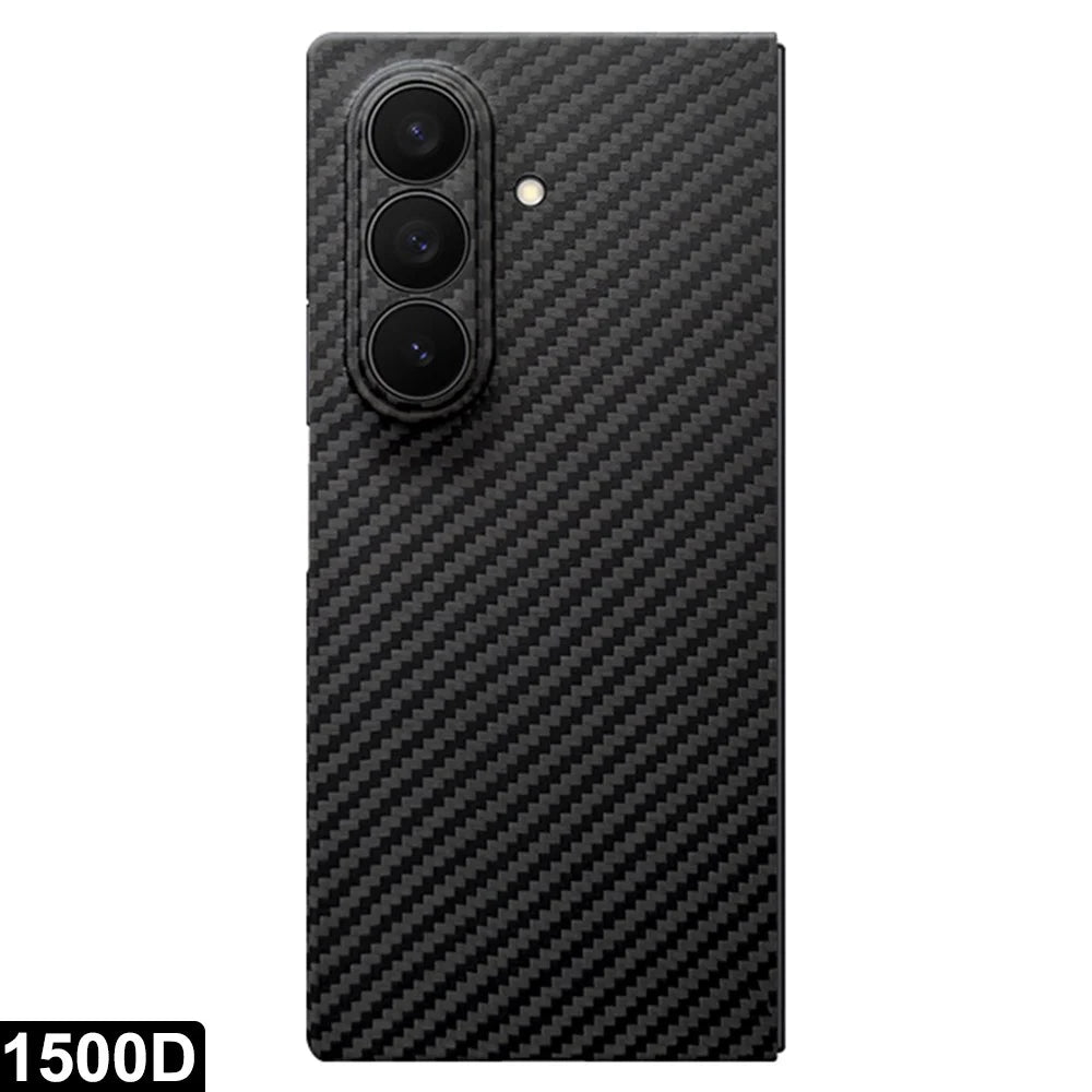 For Samsung Galaxy Z Fold7 5G Magnetic Case Aramid Fiber 1500D Coarse Texture Phone Cover (Precise Lens Hole) - 1