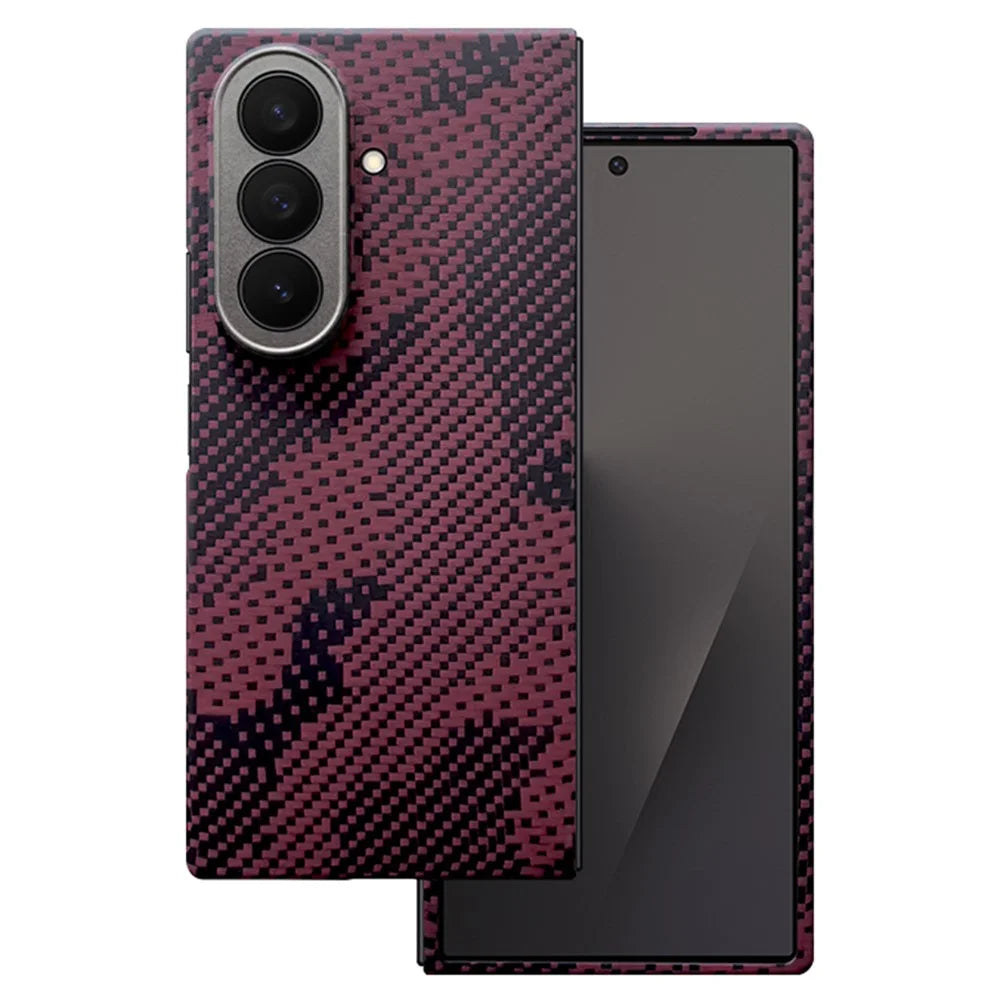 For Samsung Galaxy Z Fold7 5G Magnetic Case Precise Cutouts Camouflage Pattern Aramid Fiber Phone Cover with Metal Lens Frame / Front Frame - 1