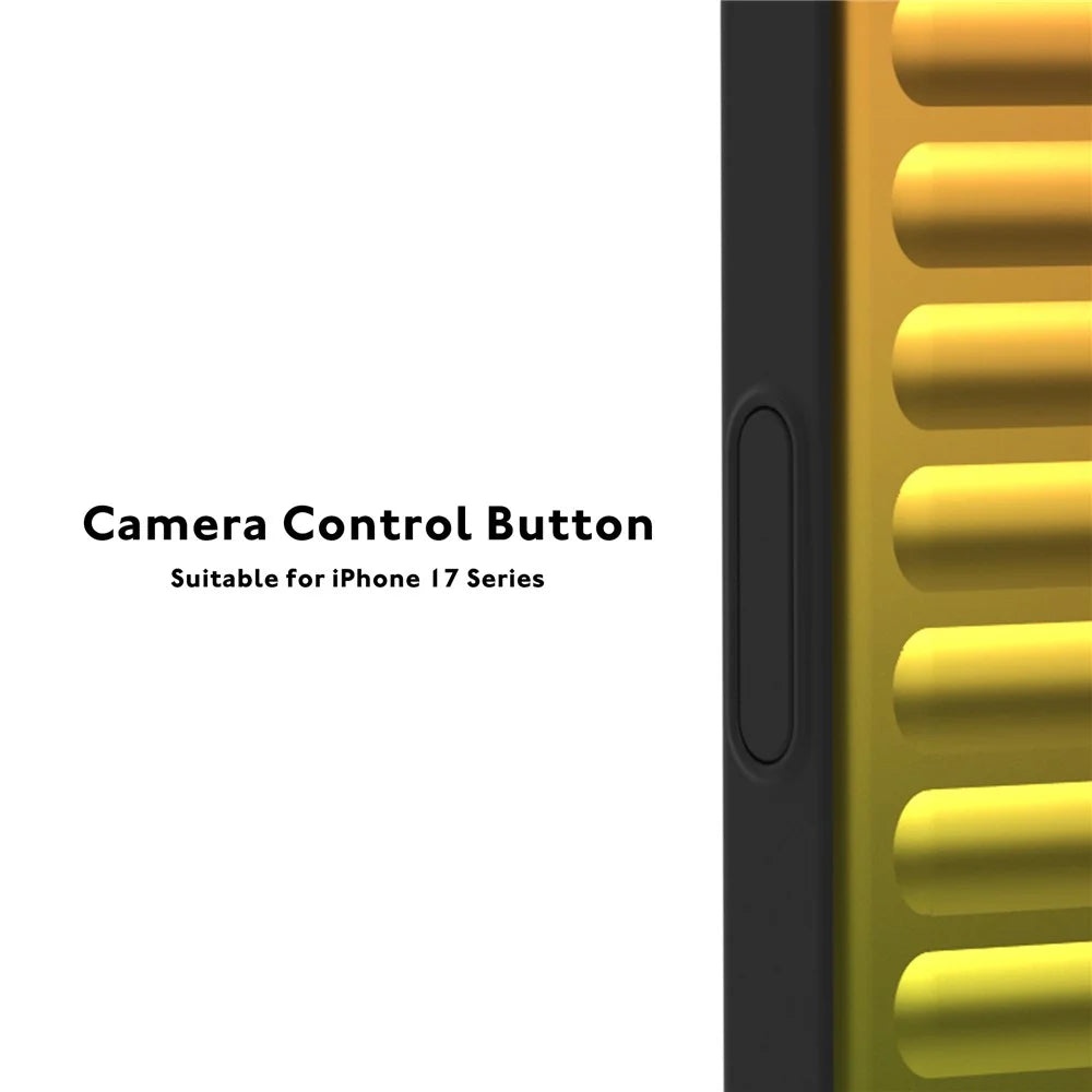 YOUNGKIT For iPhone 17 Pro Case Suitcase Style TPU + Aluminium Alloy Laser Gradient Phone Cover - Orange  /  Green  /  Blue - 7