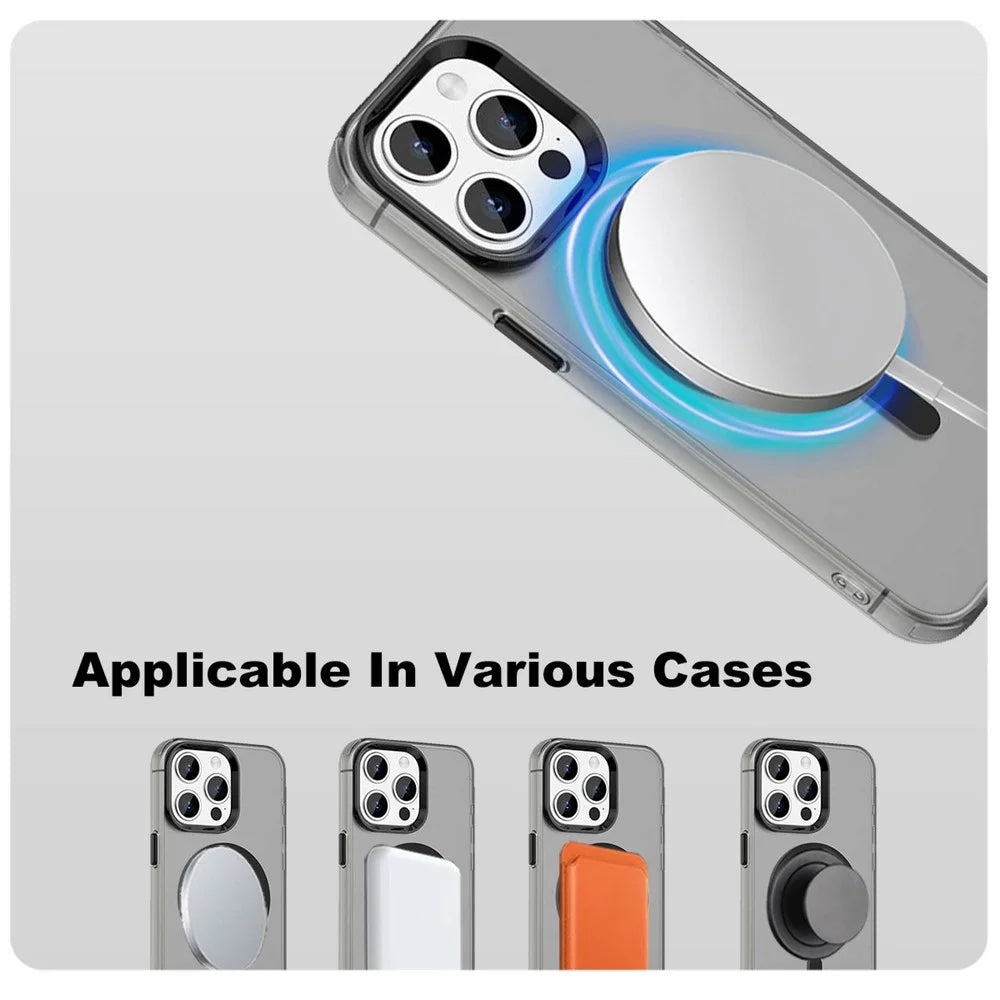 IMAK For iPhone 15 Pro Case Compatible with MagSafe Candy Color Anti Drop TPU + PET Back Cover - Black - 5