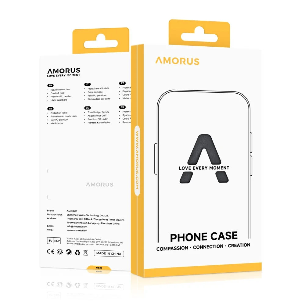 AMORUS For iPhone 17 Pro Case Soft TPU Hard PC Back Shockproof Phone Cover - Glitter White - 6