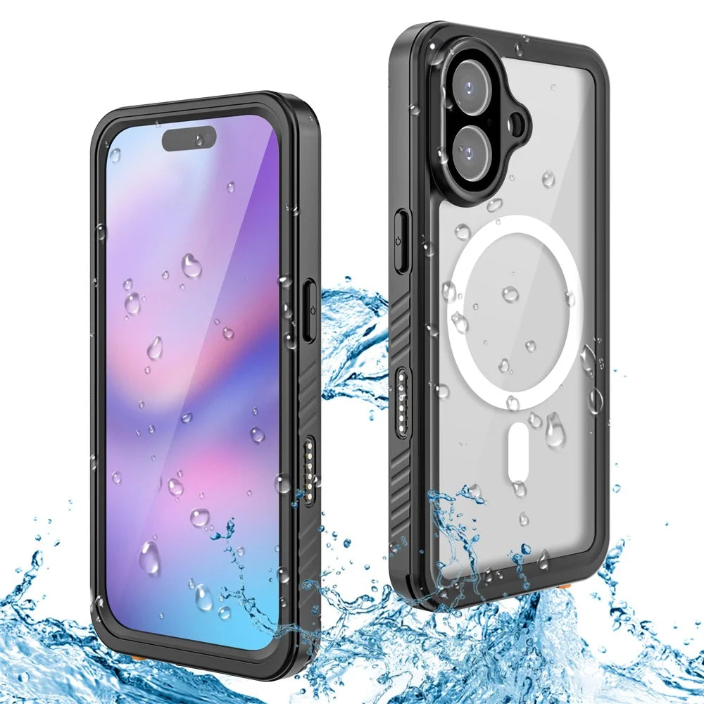 REDPEPPER FS / FM Series For iPhone 17 Clear Case Compatible with MagSafe PC TPU PET IP68 Waterproof Phone Cover - 6
