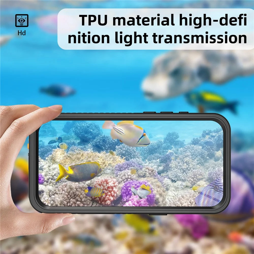 REDPEPPER FS / FM Series For iPhone Air Clear Case Compatible with MagSafe PC TPU PET IP68 Waterproof Phone Cover - 4