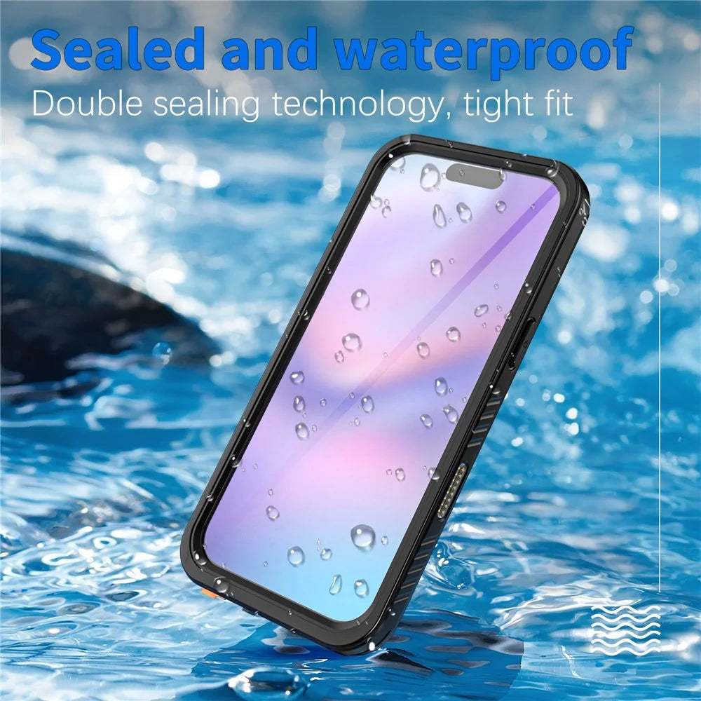 REDPEPPER FS / FM Series For iPhone Air Clear Case Compatible with MagSafe PC TPU PET IP68 Waterproof Phone Cover - 7