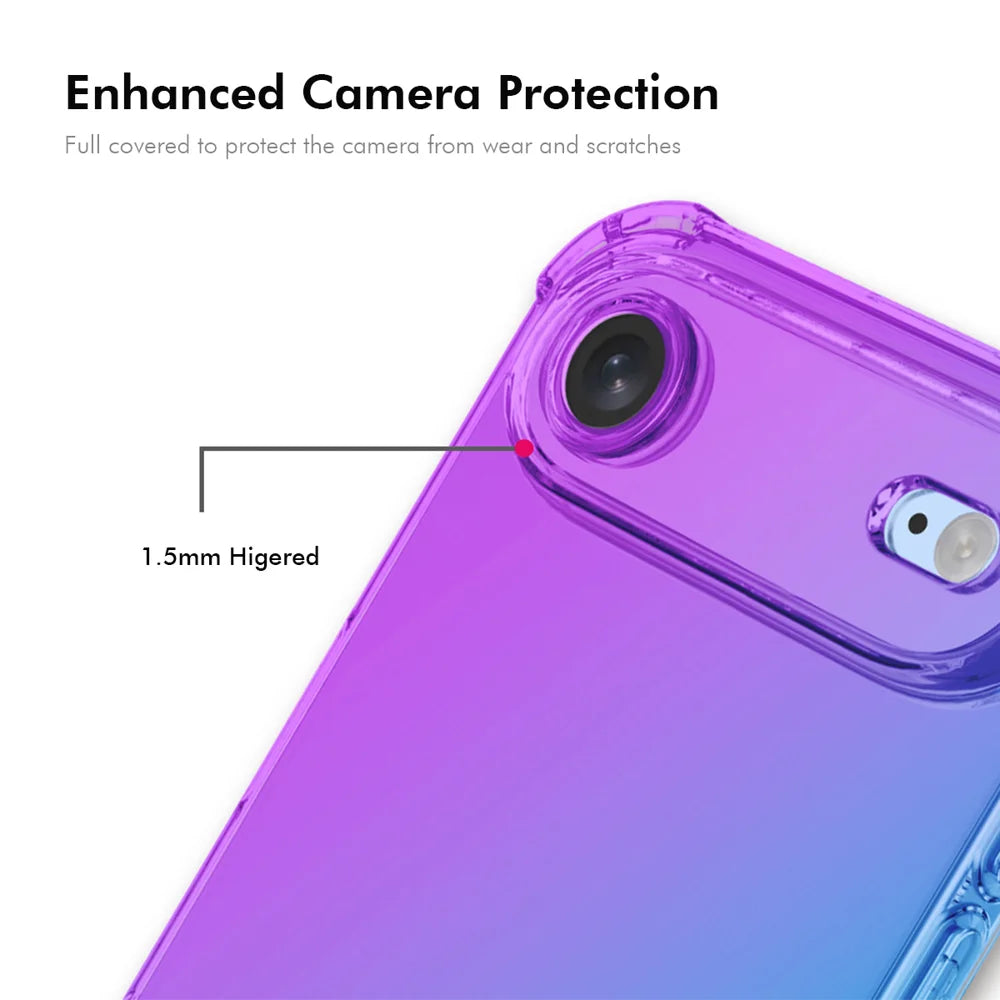 ENKAY For iPhone Air TPU Case  Thickened Four Corner Drop-proof Phone Back Cover - Purple / Blue - 4