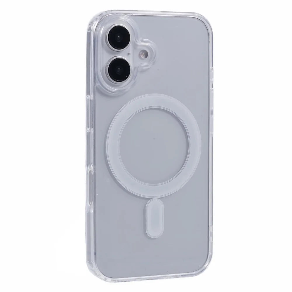 For iPhone 17 Magnetic Case Acrylic + TPU Clear Phone Cover - 1