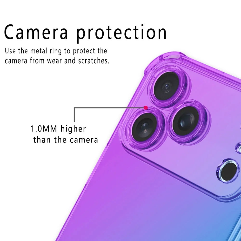 For iPhone 17 Pro Max Case Gradient Color TPU Phone Case Anti-Drop Phone Cover - Purple  /  Blue - 4