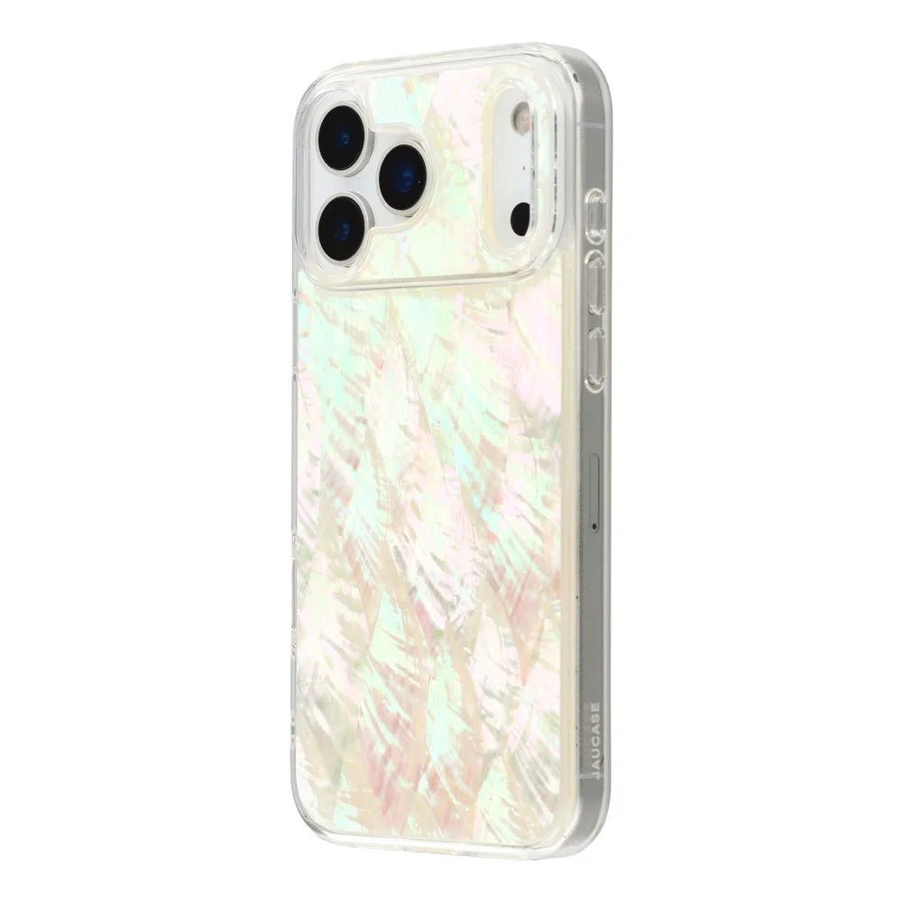 JAUCASE For iPhone 17 Pro Magnetic Case Natural Seashell Design TPU Phone Back Cover - Seashell Color - 4
