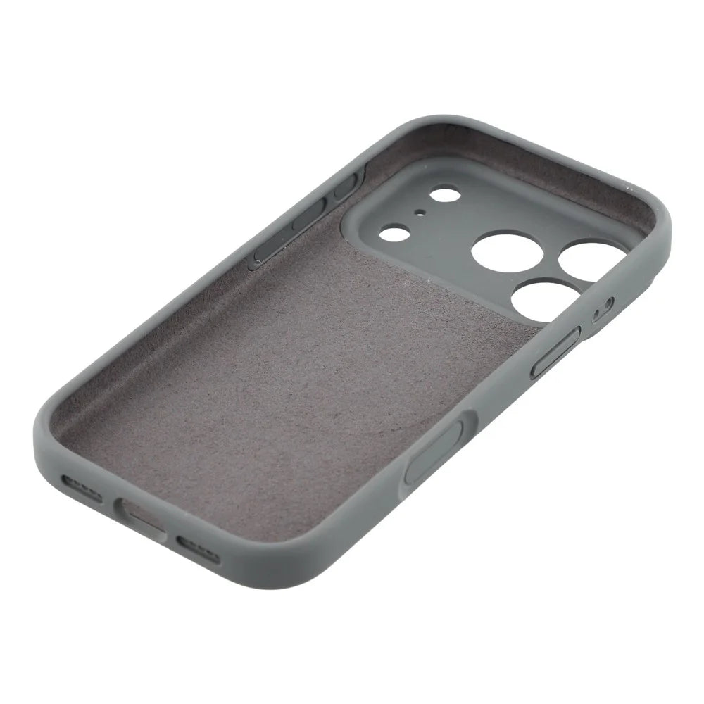 For iPhone 17 Pro Max Case Compatible with MagSafe Liquid Silicone + PC Phone Cover with Camera Touch Control Button - Dark Grey - 6