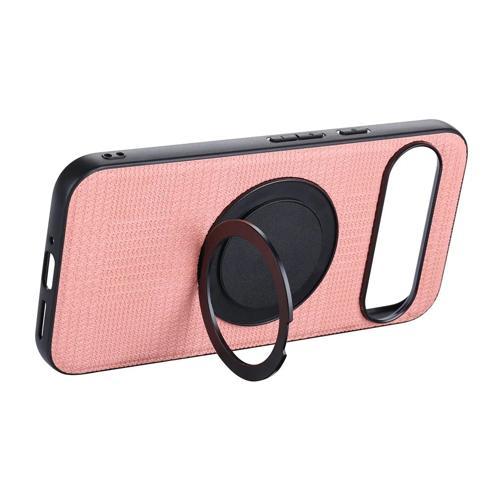 VILI D-THY Series for Google Pixel 10 Pro XL Case Kickstand PC + TPU Phone Cover with Hand Strap - Pink - 5