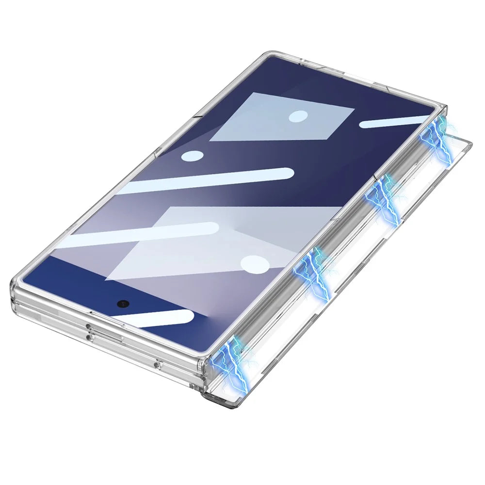 GKK For Samsung Galaxy Z Fold7 5G Magnetic Case with Rotating Kickstand Hinge Protection Hard PC Clear Phone Cover - 2