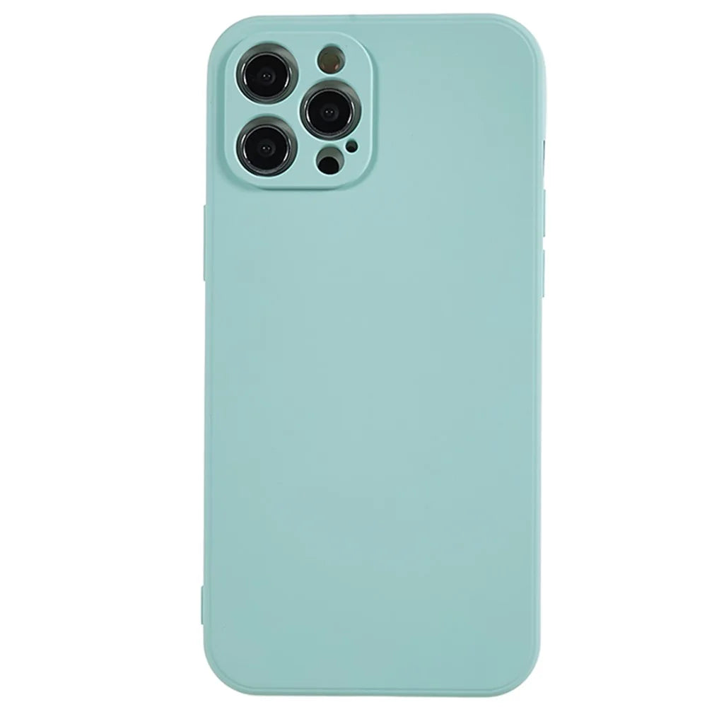 AMORUS For iPhone 12 Pro Case Precise Cutouts TPU Fiber Lining Shockproof Phone Cover - Baby Blue - 1