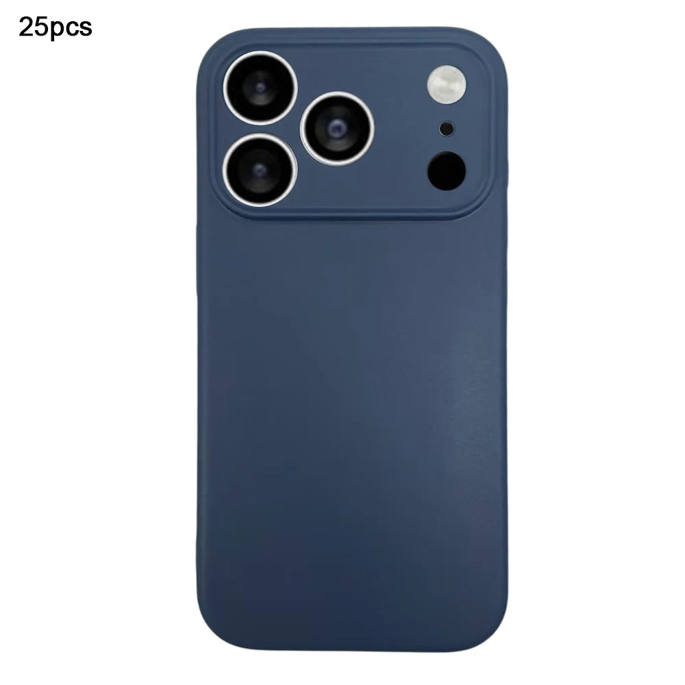 25Pcs For iPhone 17 Pro Case 1.2mm TPU Matte Phone Cover - Sapphire - 1