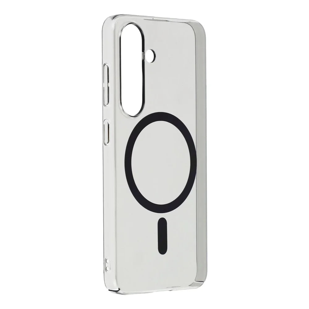 For Samsung Galaxy A56 5G Crystal Clear Magnetic Case Hard PC Phone Cover - Transparent Black - 3