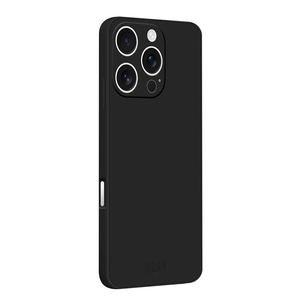 MOFI For iPhone 16 Pro Max Case  Skin Touch Soft TPU Protective Phone Cover - Black - 1