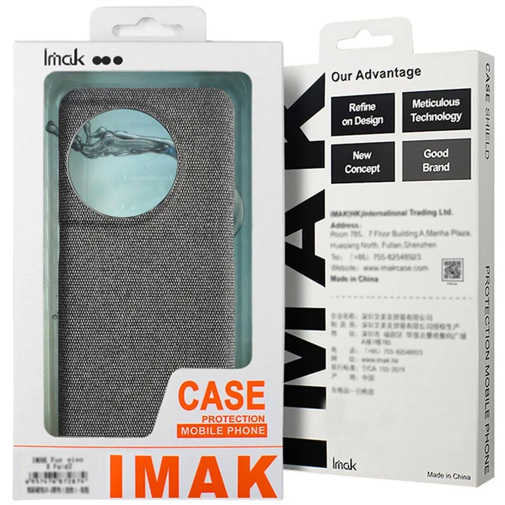 IMAK Ruiyi Series for Samsung Galaxy A17 5G / A17 4G Case Fabric Texture Leather + PC Phone Back Cover - Black - 6