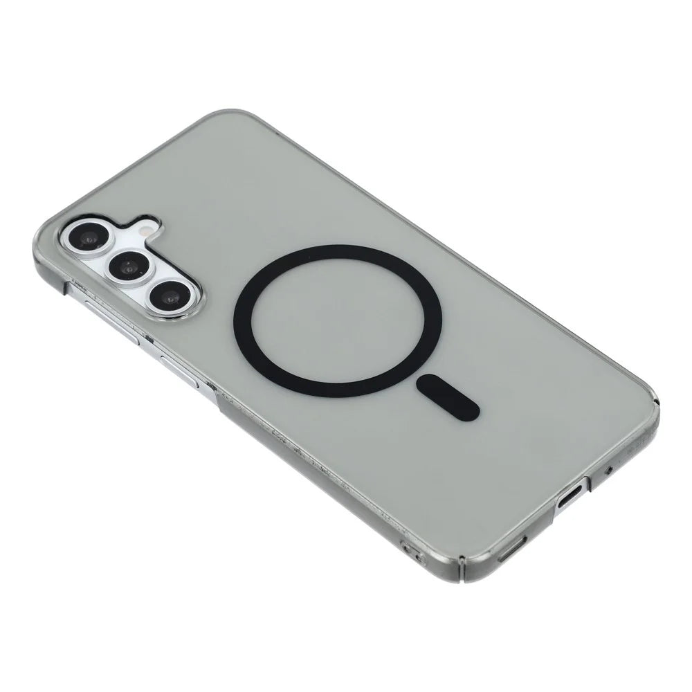 For Samsung Galaxy A34 5G Crystal Clear Magnetic Case Hard PC Phone Cover - Transparent Black - 4