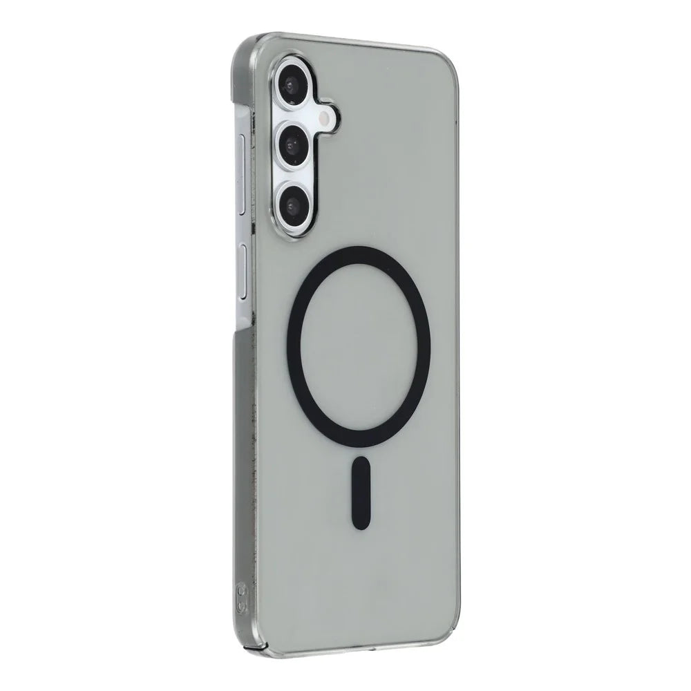 For Samsung Galaxy A25 5G (Global) (161mm) Crystal Clear Magnetic Case Hard PC Phone Cover - Transparent Black - 3