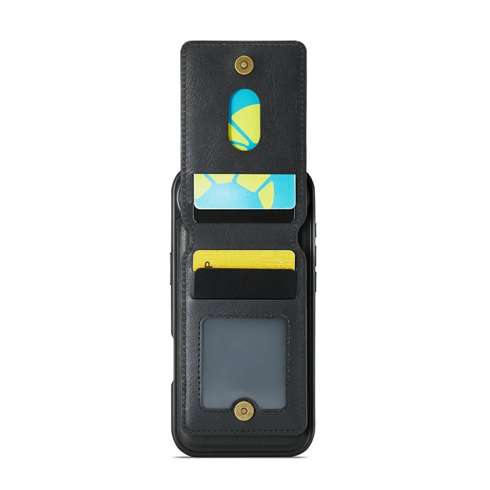 MAGKING K1 Series For iPhone Air Magnetic Case PC + TPU + PU Phone Cover with Card Holder - Black - 2